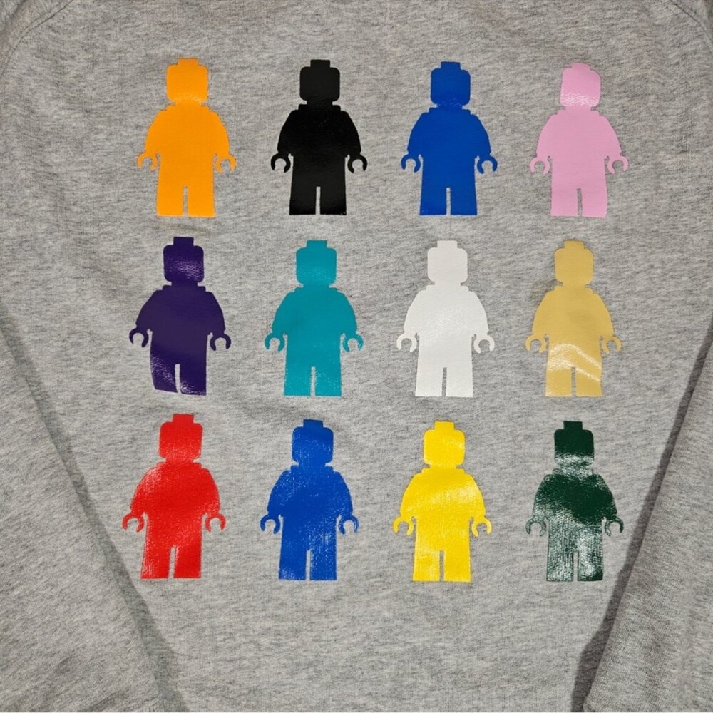 Lego Gray Sweatshirt with Colorful Minifigure Design - Picture 3 of 7